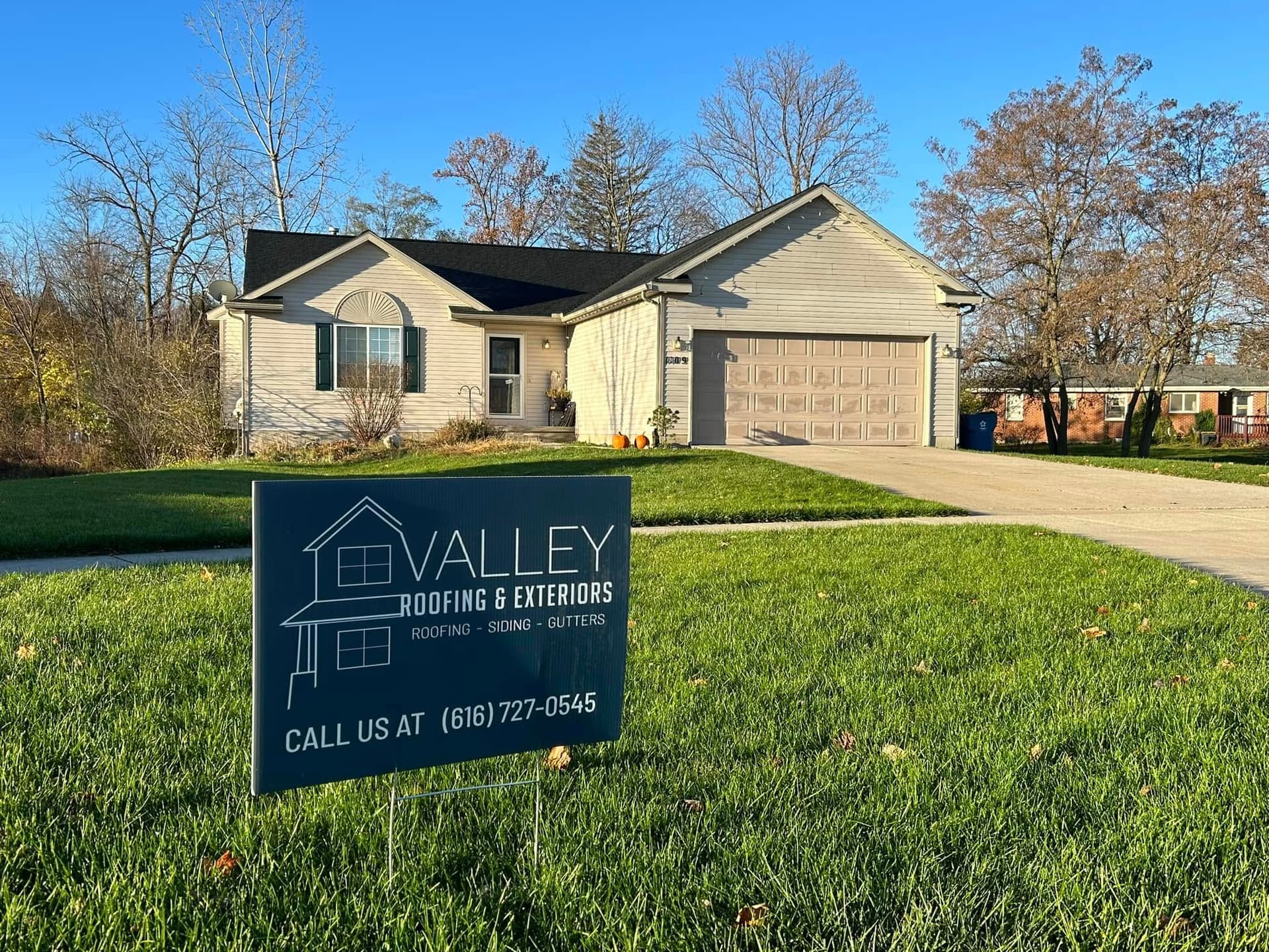 Beautiful home exterior with new roofing